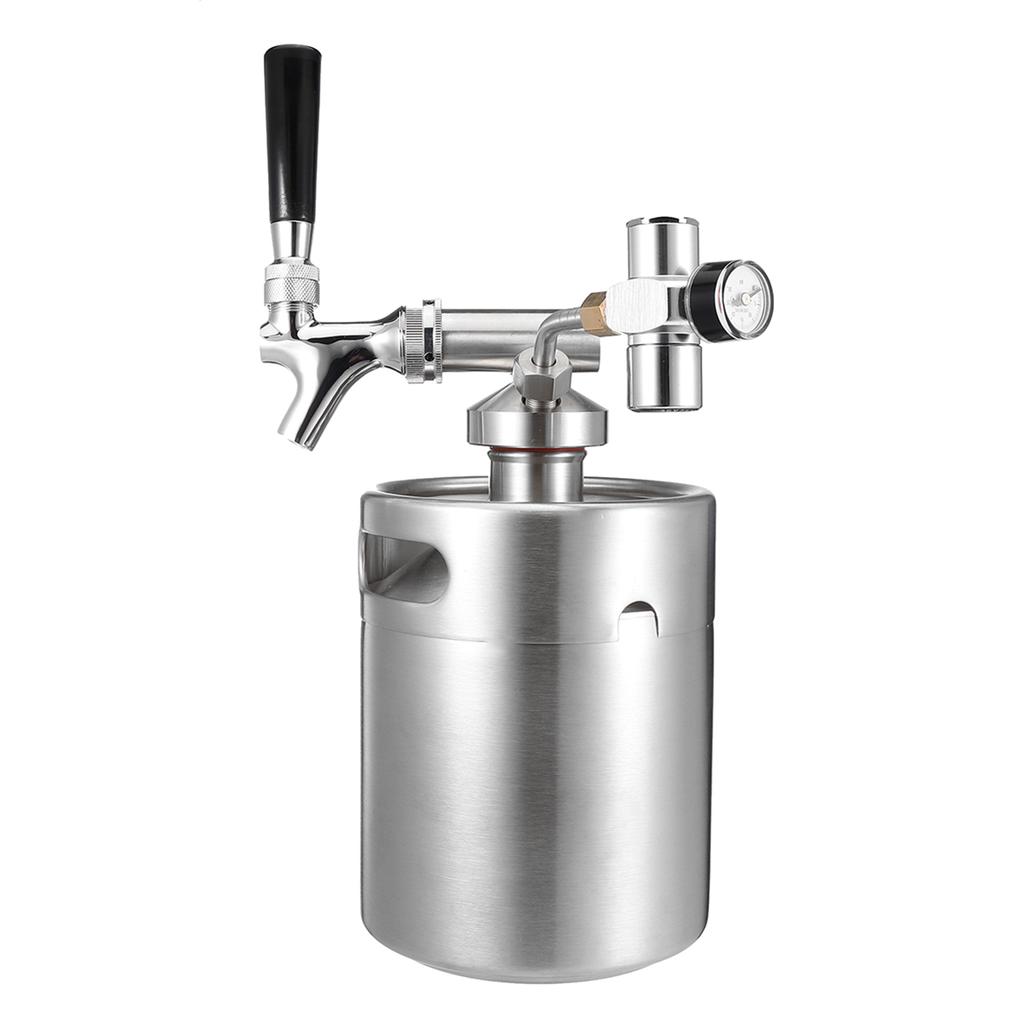 Buy Stainless Steel 304 Beer Mini Keg Homebrew Keg Mini Air pressure Faucet Can Red Wine Brewing