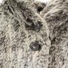 STEFANEL Hooded Rabbit Fur poncho Gray Jacket Women Used