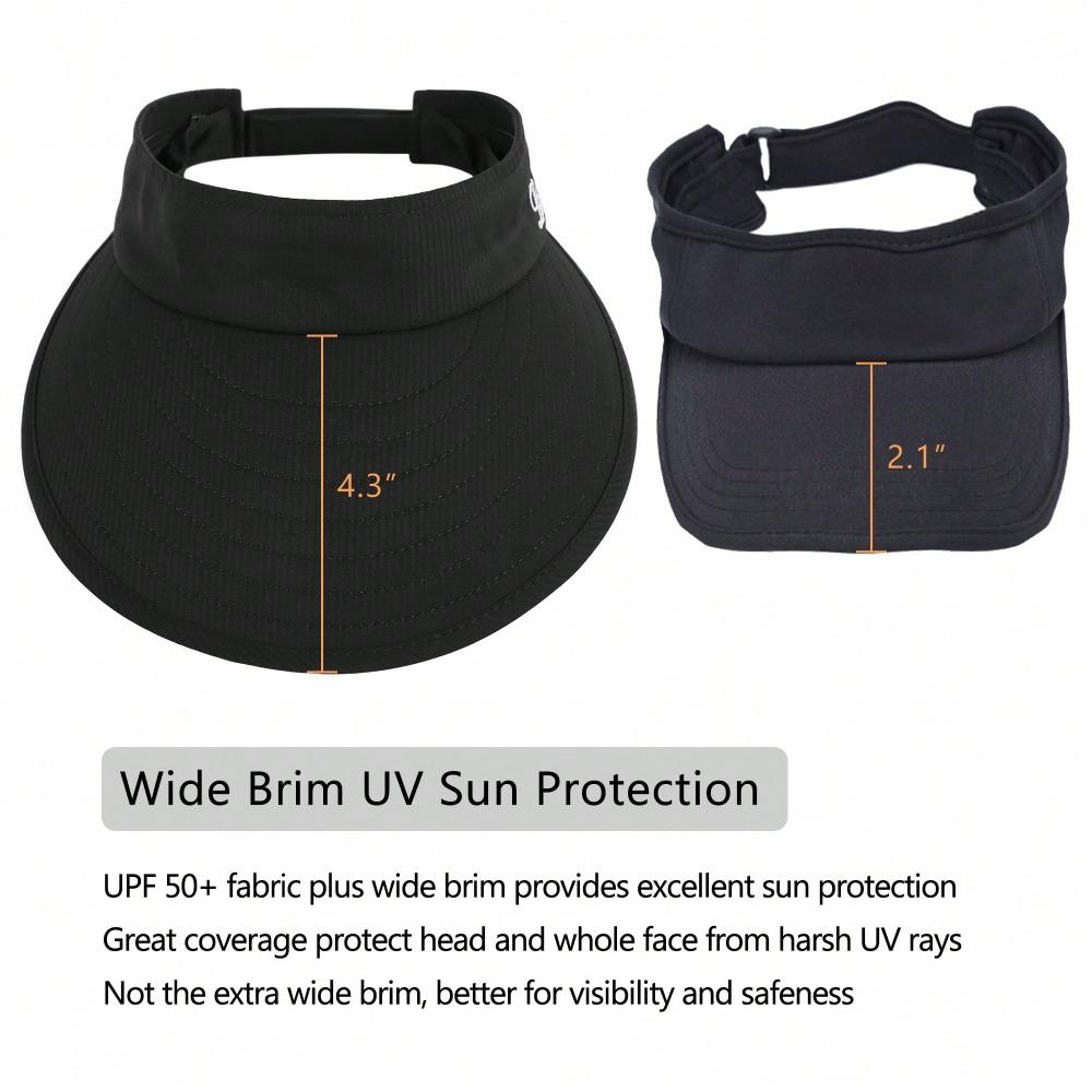 Cappello da Sole da Donna, Visiera Parasole 2 in 1 con Cerniera, Cappello da Spiaggia da Donna, Cappello da Golf Pieghevole