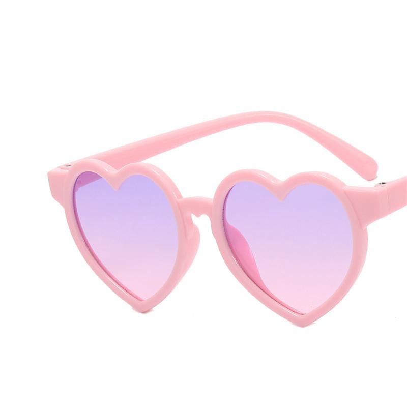 Summer Cute Heart Sunglasses Outdoor Uv Protection Sun Glasses Baby Girls Classic Boy Uv400 Gradient Eyewear