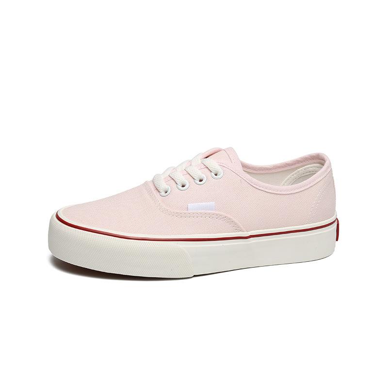 

2024 Новые женские кроссовки, модные, конфетные цвета, повседневная обувь из парусины, для девушек, студентов, плоская обувь для скейтбординга 40 светло-розовый