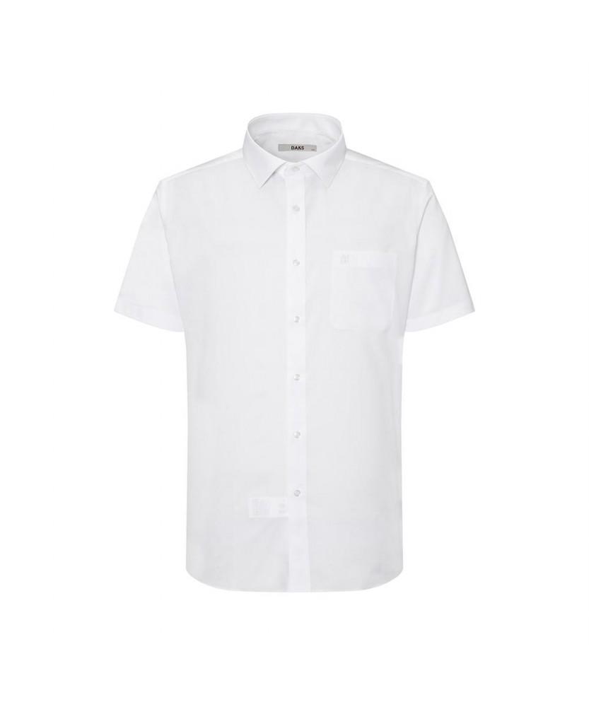 Dagseusyeocheu Rayon Blend Easy Care Stretch Solid Dress Short Sleeve Shirt Regular Fit_Dls2Shds401A1