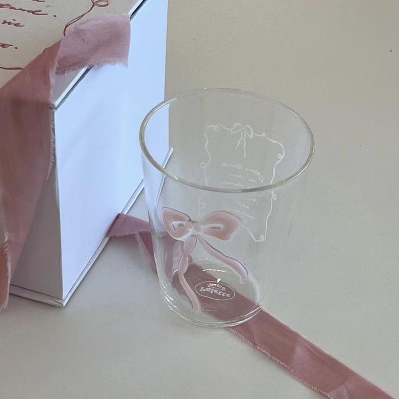 Hand-painted Glass Bow French Style Cups