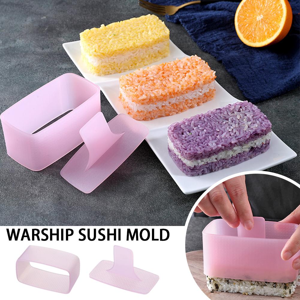 Rice Mold Musubi Maker Molder Warship Sushi Maker Rectangular COD Scoop Mold COD Meat Box Layer U9Y2