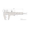 Mitutoyo 530-312 Vernier Calipers, Stainless Steel, for Inside, Outside, Depth and Step Measurements, Metric, 0"/0mm-150mm Range, +/-0.03mm Accuracy,