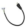 0.6m Black TPE Power Cord, US 5-15P, SJTW 14/3C, RVN 2-5S