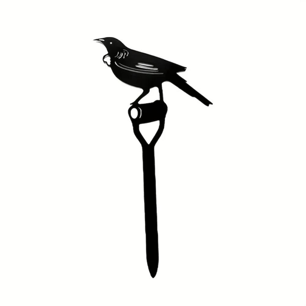 1pc Bird Garden Stake - Metal Silhouette Yard Sign with Stake for Garden Decor, Ideal for Halloween and Fall Decorations