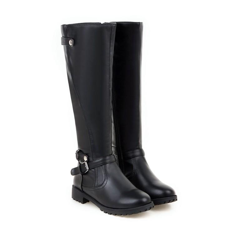 

Мода Новая Мода Черные Сапоги до Колена Сапоги из ПУ Кожи с Теплым Плюшем Ручной Работы Высокое Качество Классические Боты Женская Обувь559 3 чёрный