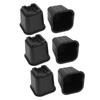 6Pcs Furniture Risers Multifunction 5in Height Black Plastic Furniture Leg Extender for Office Home
