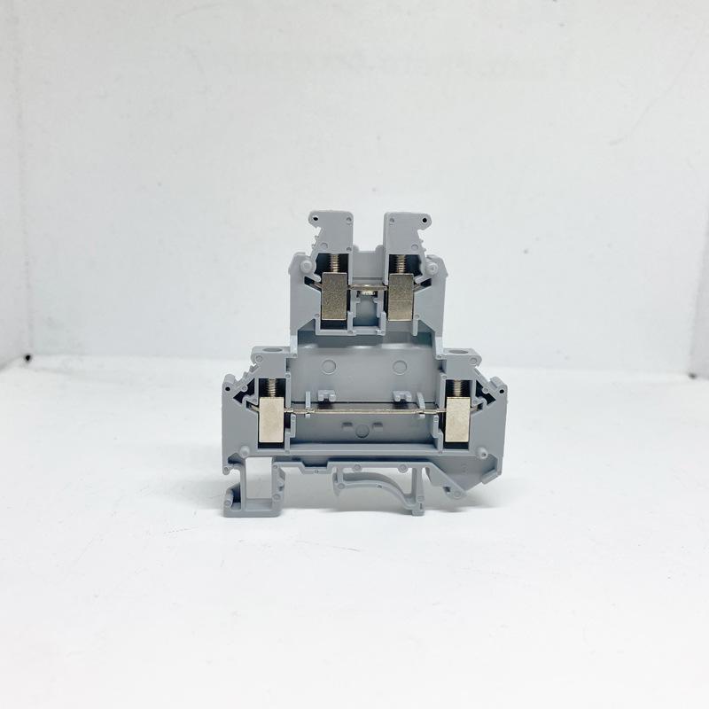 10Pcs Ukk/Ukkb 5 Double-Level Terminal Block 2 Layer 4 Mm² Plug Wire Electrical Screw Connector Din Rail Termin Ukk5 Ukkb5