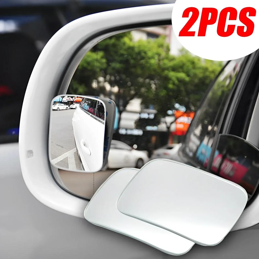 Car Auxiliary Blind Spot Mirror Wide Angle 360 Degree Adjustable Auto Interior HD Convex Rearview Mirror Parking Rimless Mirrors