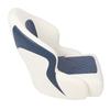 Yacht Captain Seat PVC Leather Water Resistant Scratch Proof Memory Foam with Backrest Two Tone Boat Seat for Pontoon
