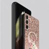 Letter Pink Shiny M R Case For Samsung Galaxy S24 S23 S22 Ultra S20 FE S21 S10  Note 20 10 Plus Phone Cover