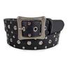 [SeaLand] Long Studded Belt (fits Waist Up To 130cm: 40mm Width) [Black] Made In Japan