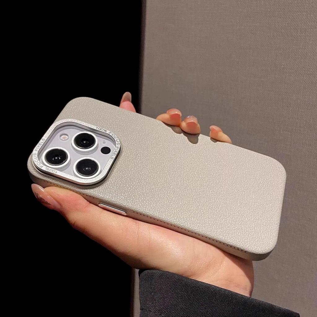 Luxury Matte Soft Leather Candy Phone Case For iPhone 15 14 Plus 13 12 11 Pro Max Lens Protection Shockproof Silicone Cover