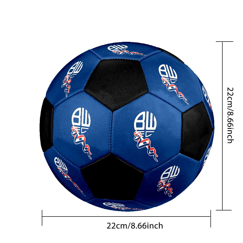 Bolton Wanderers F.C Soccer Ball Colorful All Ages Machine Stitched PVC Competition Ready Durable High-Bounce.SIZE5
