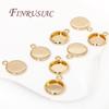 6/8/10mm Cabochon Base Tray Bezels Blank Setting For DIY Blank Pendant Trays Supplies For Jewelry Making Accessories