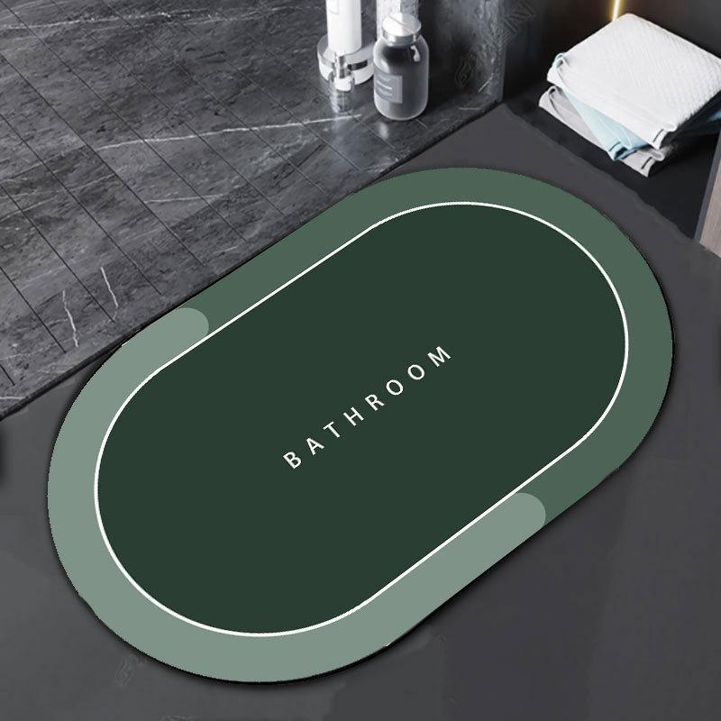 Soft Diatom Mud Absorbent Mat Bathroom Floor Mat Non-Slip Toilet Floor Mat Bathroom Toilet Carpet Entrance Door
