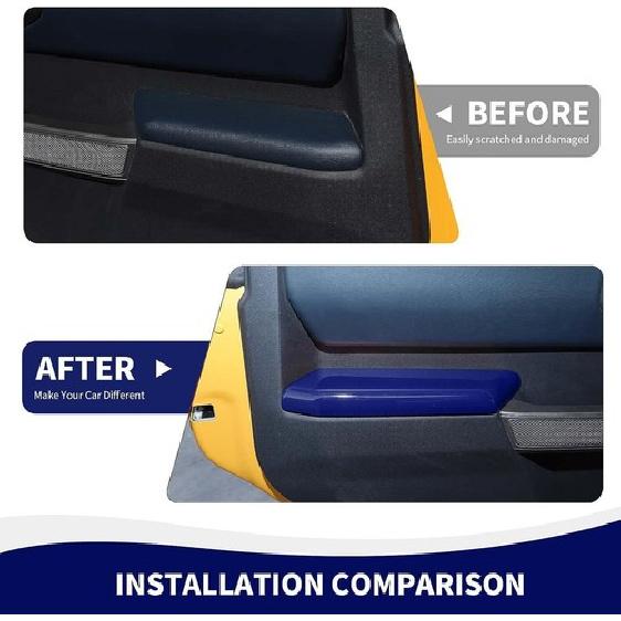 Blaue Innen Türgriff-Panel-Zierleisten Zubehör für Ford Bronco -25