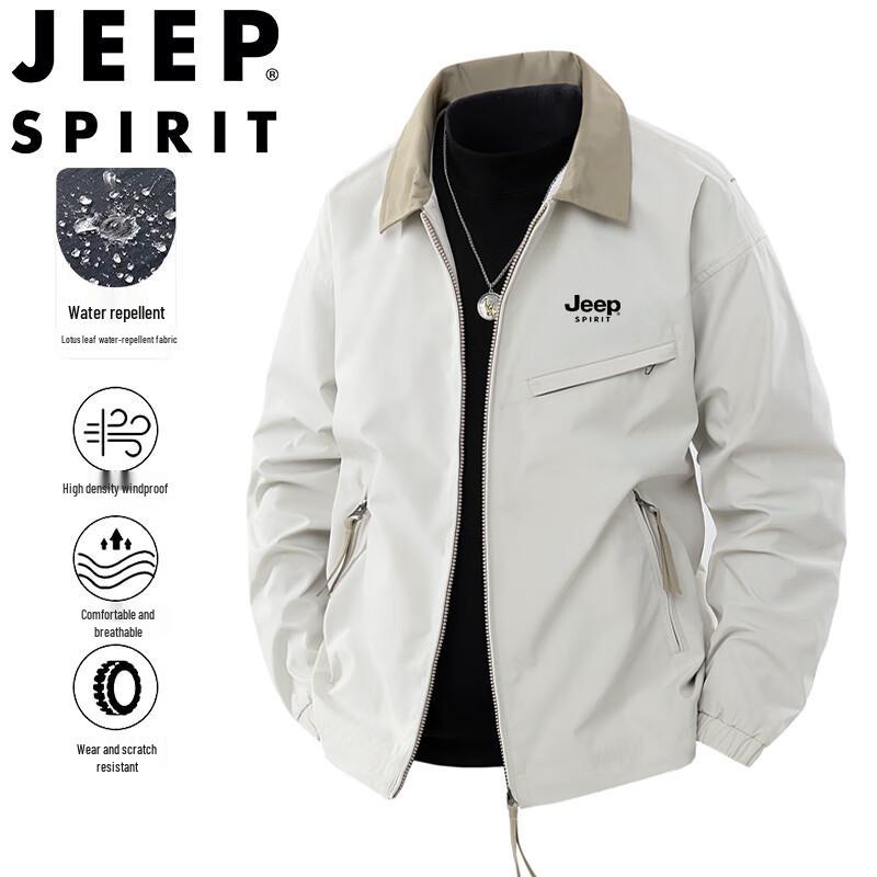 

JEEP SPIRIT Men s Casual Loose-Fit Lapel Jacket 2XL