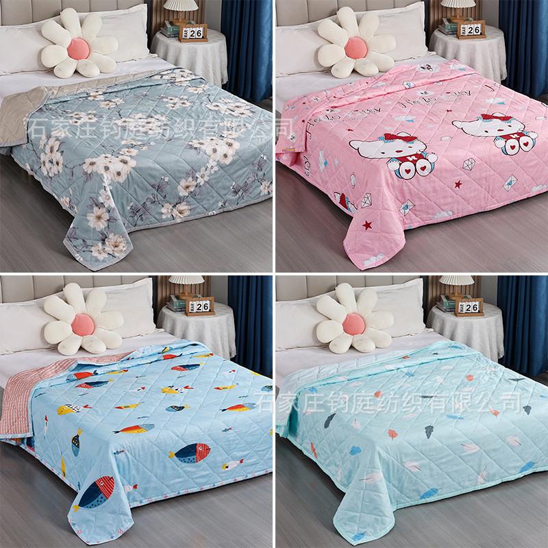 Summer Plant Animal Pattern Prints Duvet Quilt Bedding For Student Washable Room