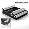 Black Motorcycle Universal Chain Clean Roller Ramp Lift Tire Cleaning Stand Tire Wash Bracket Portable For KTM YAMAHA HONDA