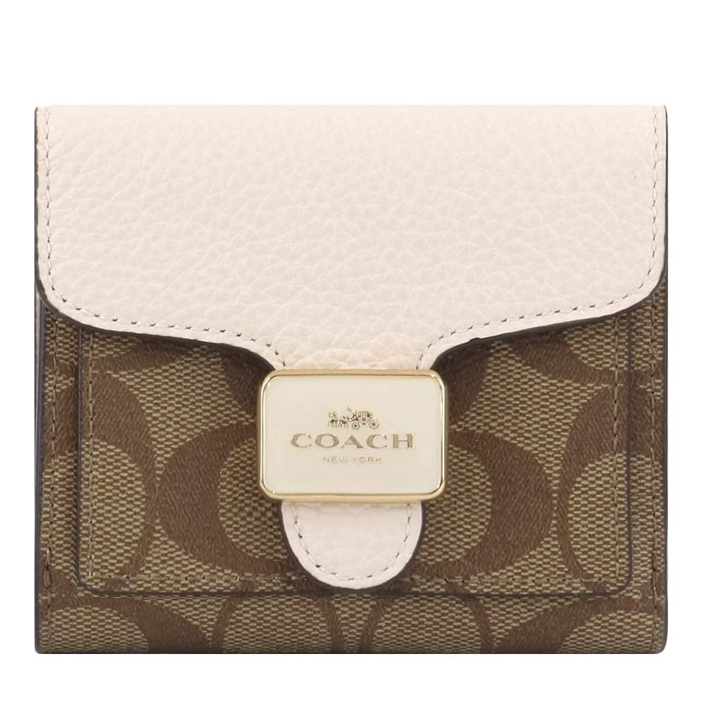 

Кошелек C7805 Мини-кошелек Signature Khaki [Coach] Двухслойный женский (IMDJ8 Мел) [Использовал]