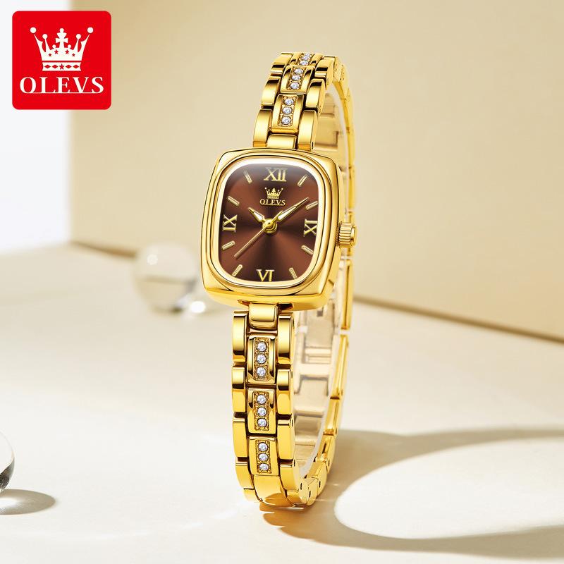 

Elegant Fashion Ladies Watches Top Luxury Diamond Women s Quartz Wristwatches Best Gifts коричневий
