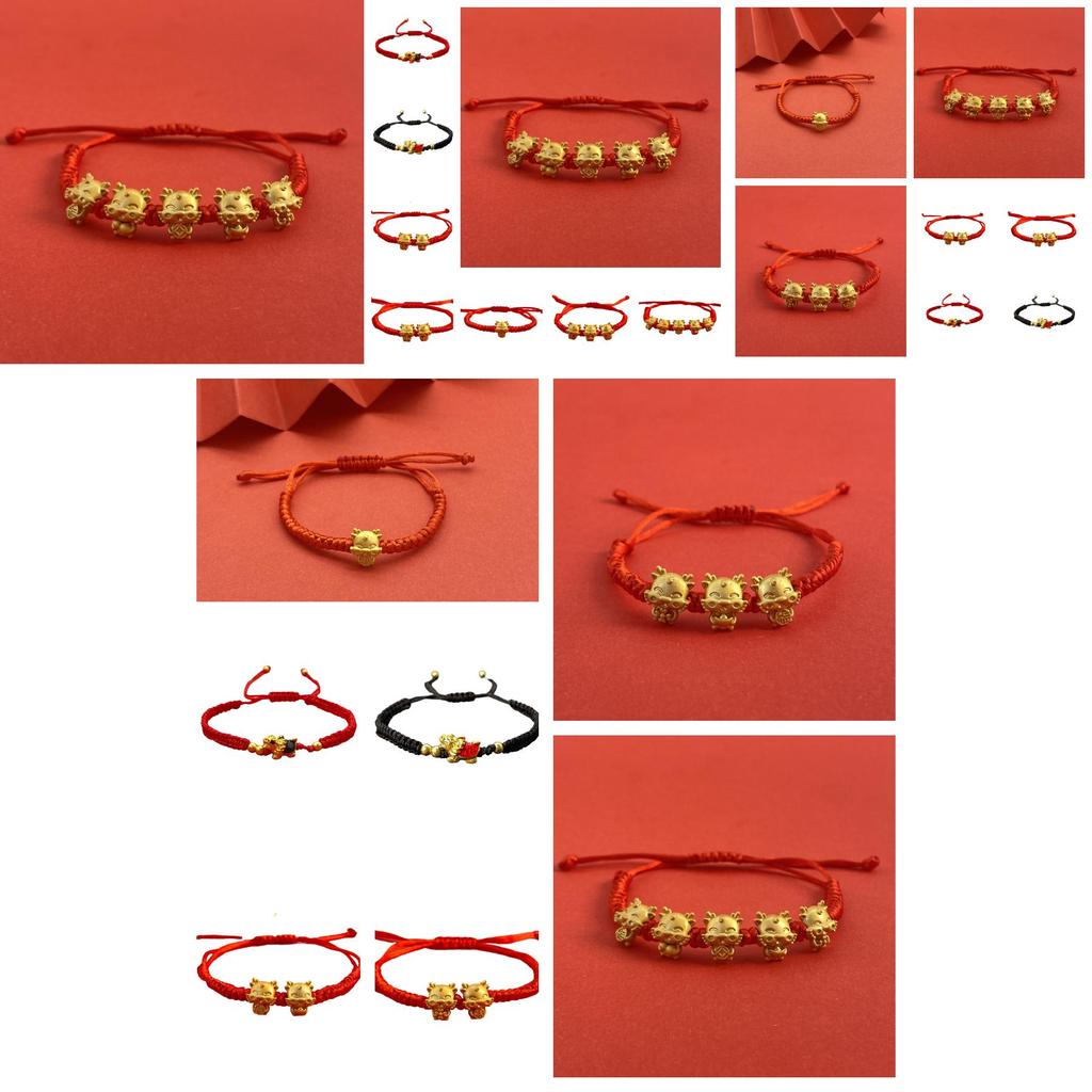 2024 New Dragon Year Lucky Dragon Red Rope Bracelet For Couples Bring Good Luck With This Stylish Alloy Bracelet