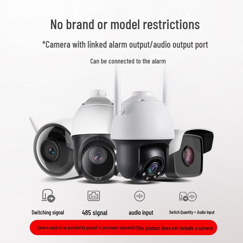 Sound and Light Alarm Device with Power-On Switch, Waterproof Security System, and Voice Remote Alert