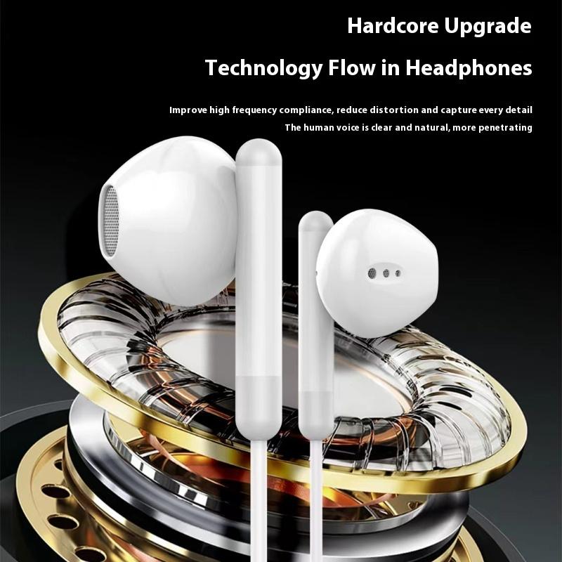Half-in-ear Mobile Phone Wired Cable Control Earphones with Good Sound Quality Original TYPE-C Earplugs