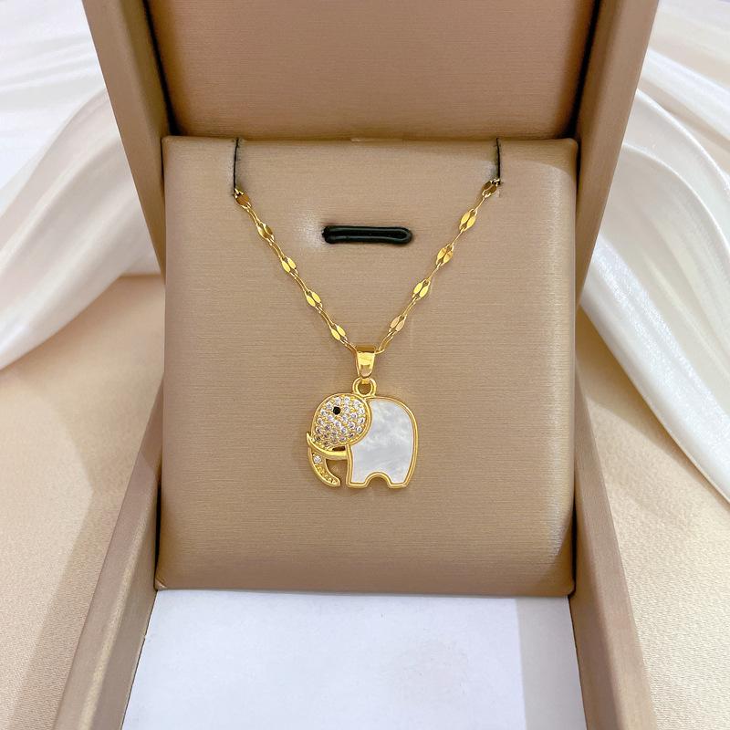 Micro-Setting Temperament Light Luxury Full Of Diamonds Real Gold Exquisite Micro-Setting Necklace Women'S Fashion Trend Collarbone Chain