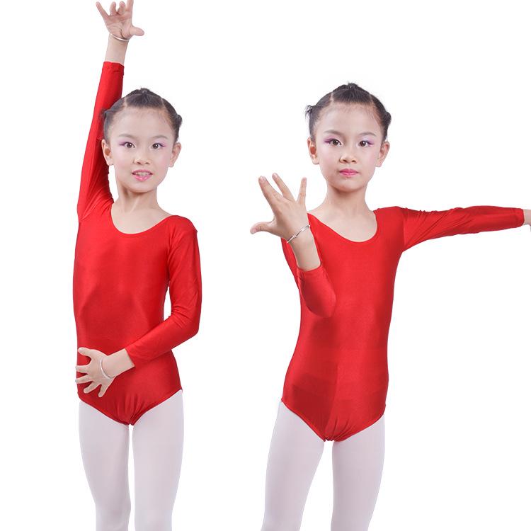 Children's Shiny Long Sleeve Gymnastics Leotard - Boys & Girls Performance Spandex One-Piece for Dance & Aerobics