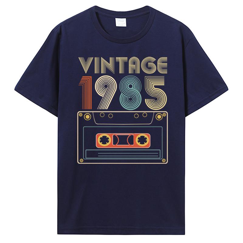 New Men T-shirt Vintage 1985 1986 1987 1988 1989 Tshirt Women T Shirt Men Cotton Tees Hip Hop Harajuku Streetwear