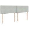 Vidaxl Letto Continentale Con Materasso, Grigio Chiaro, Velluto, 200X200Cm