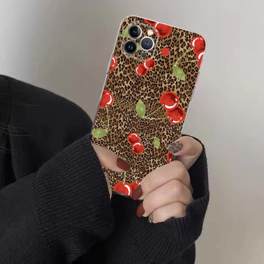 Leopardenmuster Handyhülle für iPhone 15 8 7 6 6S Plus X SE 2020 XR XS 14 11 12 13 Mini Pro Max Handyhülle