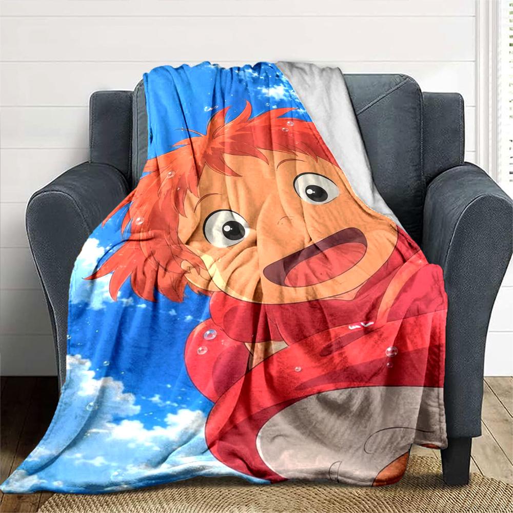 Ponyo Blanket Soft & Cozy Great for Picnics Office Sofa for All Occasions Warmthful Decor Ideal Gift For Birthday Valentine'S Day