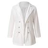 Women Solid Open Front Cardigan Formal Long Sleeve Tweed Jacket