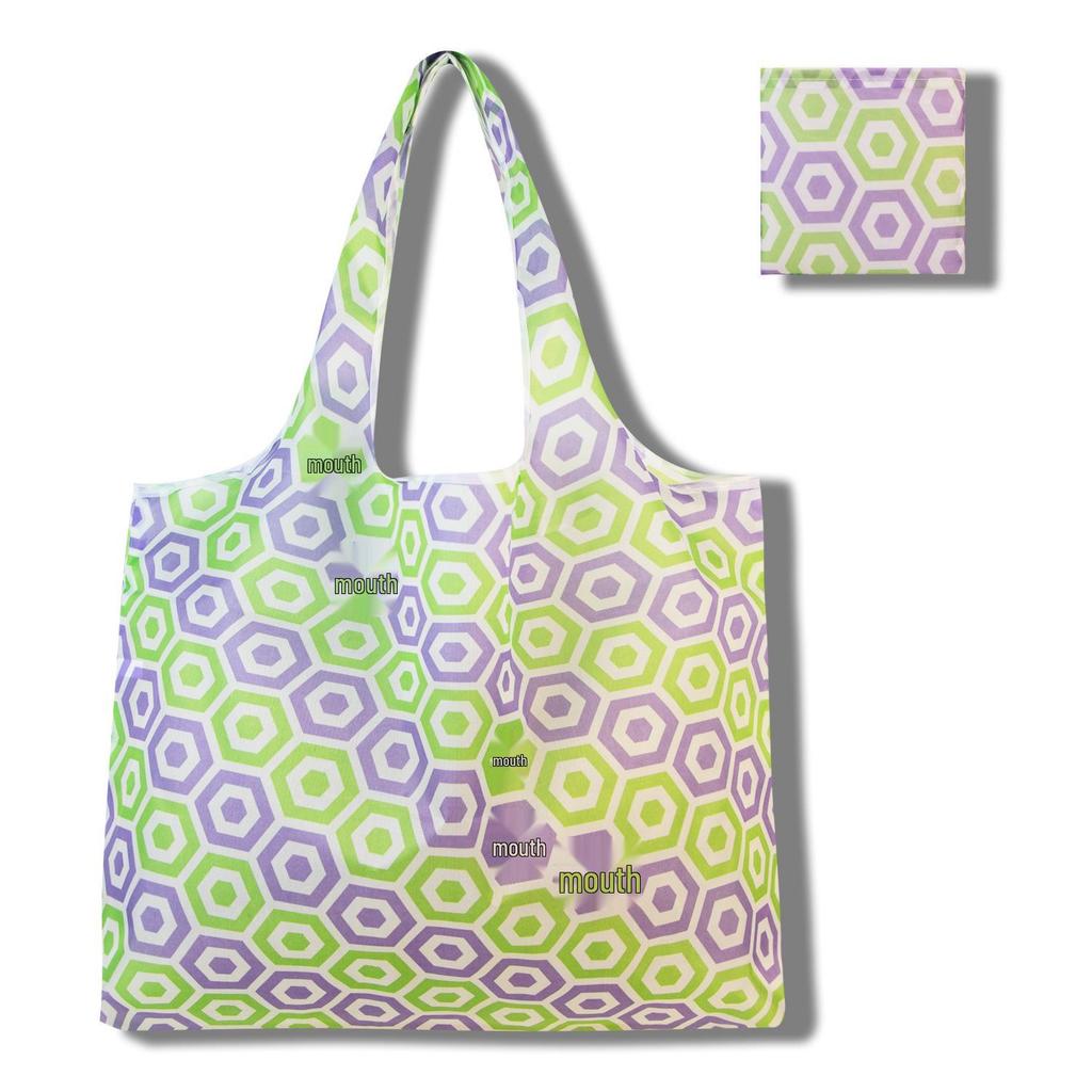 Large Capacity Foldable Eco-friendly Polyester Shopping Bag with Customizable Print and Fast Shipping