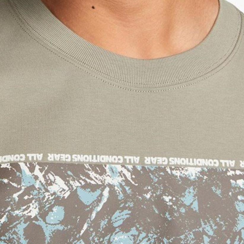 Nike Letter Print Crew Neck Pullover Long Sleeve T-Shirt Men Tops Gray DJ5775-320
