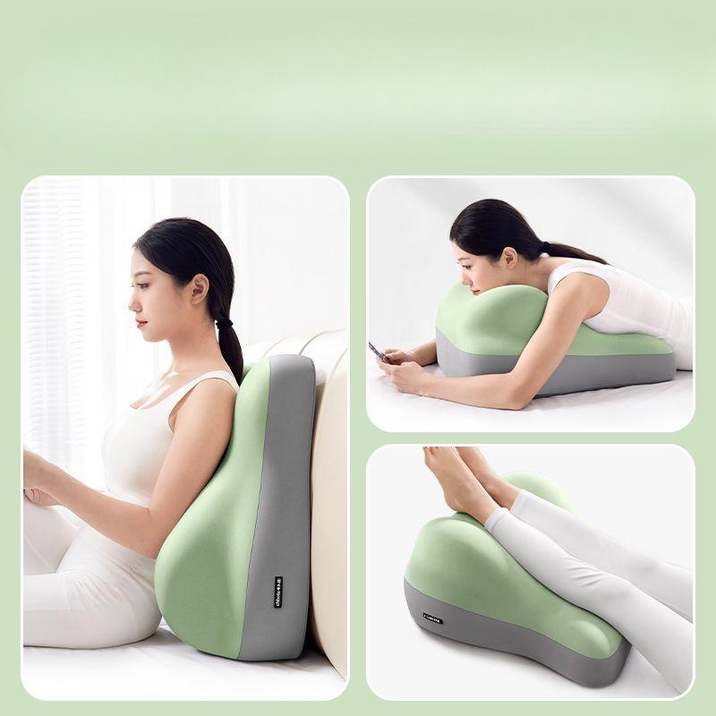 Multi-Functional Green Ergonomic Bed Pillow Bedroom Furniture Memory Foam Waist Cushion Cushion Tummy Pillow for Bed Sofa Green