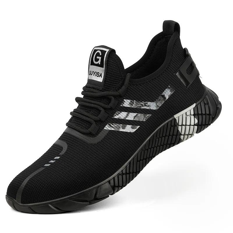 Fashion Work Sneakers Men Safety Shoes Construction Steel Toe Work Shoes Safety Boots Men Shoes Anti-Puncture Working Summer Kevlar