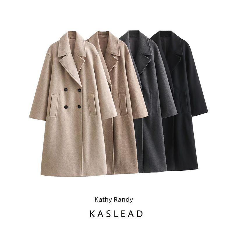 Kaslead New Arrival Women's Clothing Fashion Style Fashion Minimalist Soft Loose Overcoat Outwear 3046269