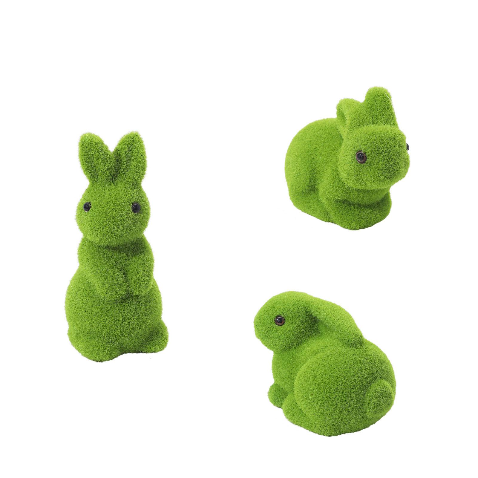 

3PC Simulation Moss Easter Animal Ornament Christmas Decoration Floral Faux Moss Plant One Size