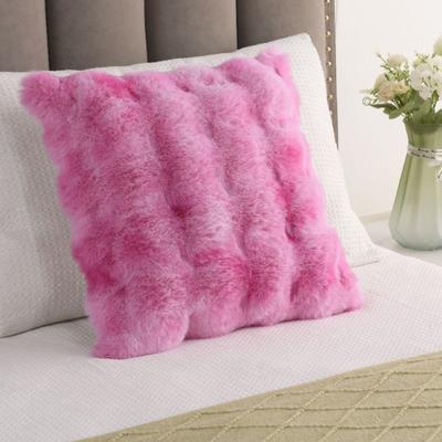 Kissen Wohnzimmer Sofa Imitation Kaninchen Plüsch Schlafzimmer Erkerfenster Einfarbiges Kissen Bubble Velvet Nachttisch Plüschkissen
