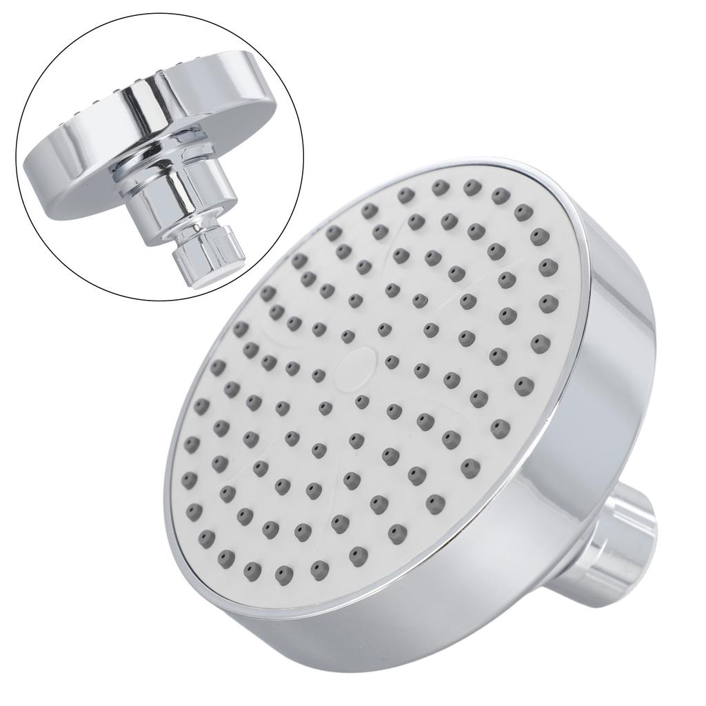 Adjustable Rainfall Shower Head 4 Inch Thickened High Pressure With Rubber Jets Shower Head Sprayer Bathroom Fixture Faucet