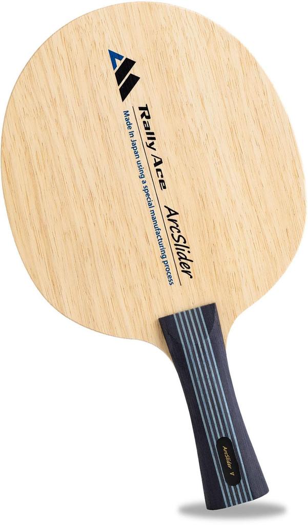 Rally Ace Arc Slider Five Table Tennis Made In Wood Composite AS5FL FL Racket, Japan, 5-Ply Blade, (Flare)