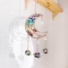 Hanging Crystal Stone Craft Dreamcatchers Colorful Moon Shape Suncatchers Ornament Rainbow Maker Car Hangers Home Decors
