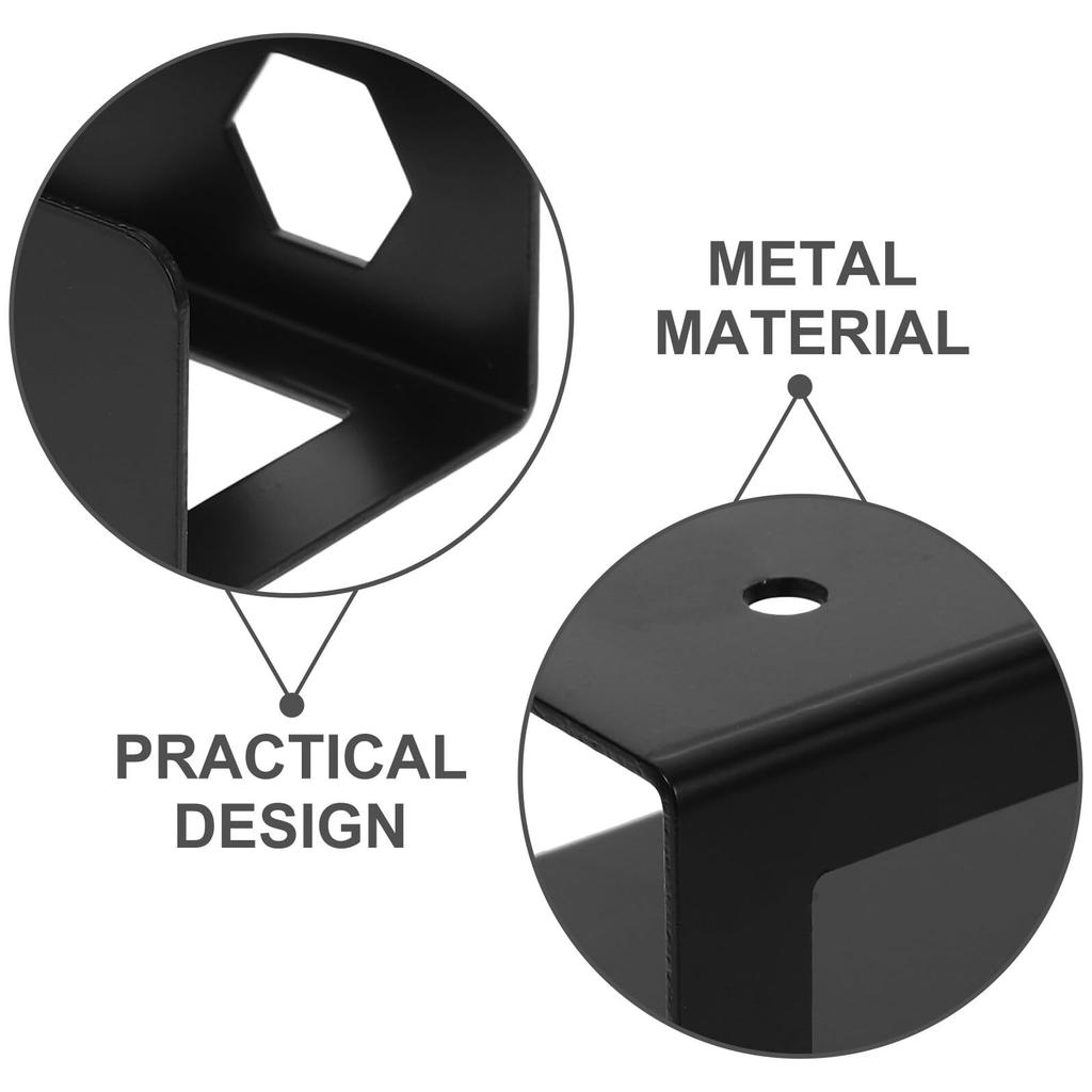 ERINGOGO Under-Desk Laptop Holder, 3-Pack, Storage Stand, Metal, Screws Included, Protective Pads, Laptop/Keyboard Mount Bracket, Space-Saving, Clamsh