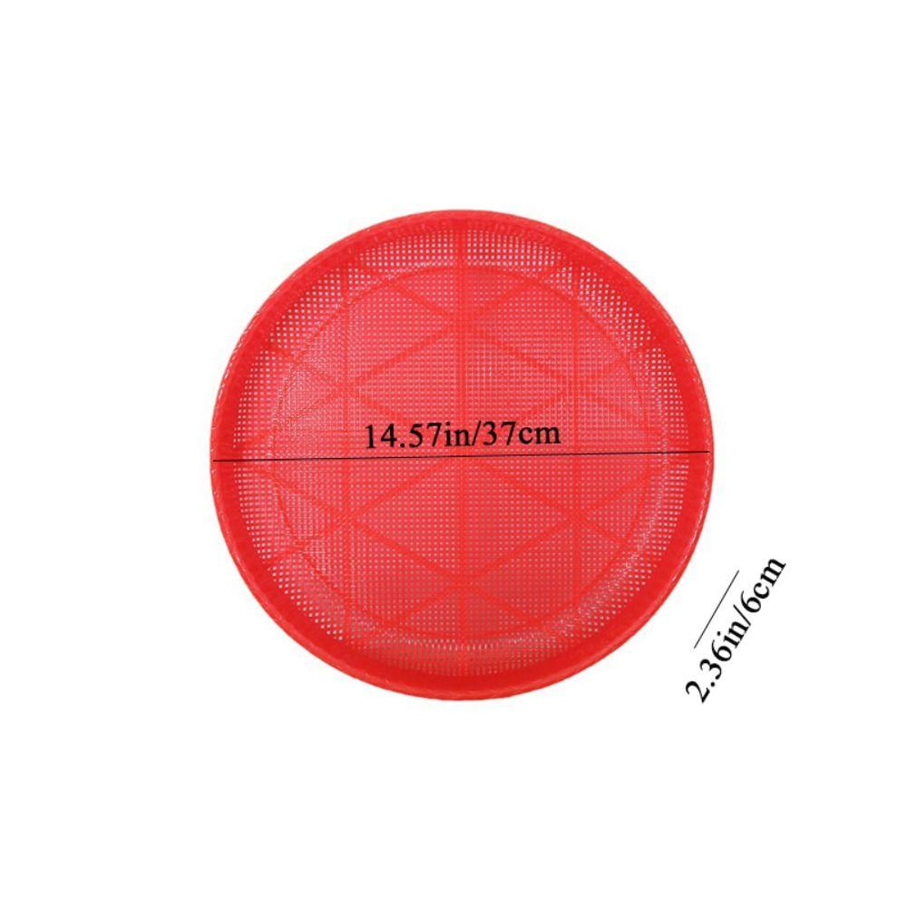 Červené sítko kulatý podnos na skladování potravin odolný košík na ovoce cezení